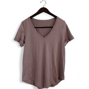 Lululemon Love Tee II Shirt Top V-Neck No size pit to pit 20’’ Dusty Purple